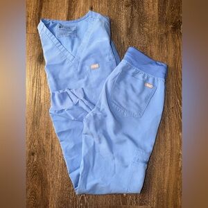 Figs Sky Blue Scrub Set